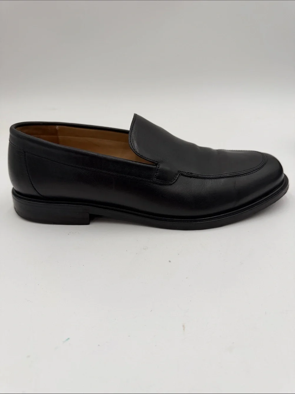 COLE HAAN sz8.5M Black Leather Smooth Loafers MADE IN USA FULL LEATHER